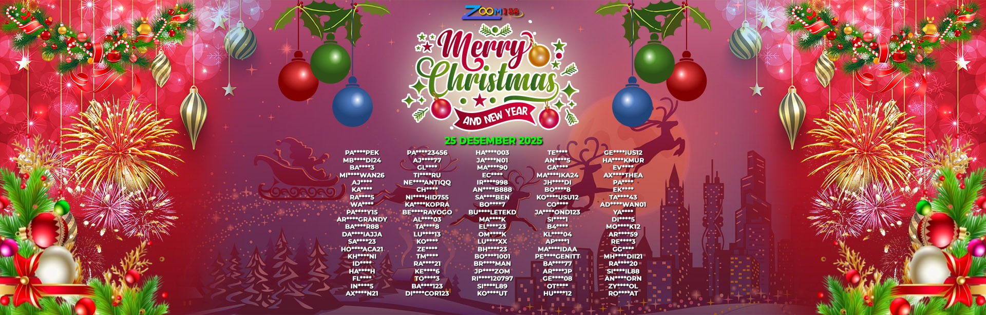 WINNER MERRY CHRISTMAS ZOOM188