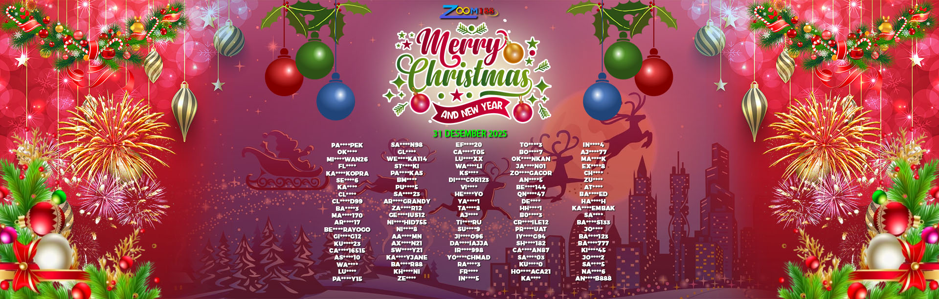 WINNER MERRY CHRISTMAS ZOOM188