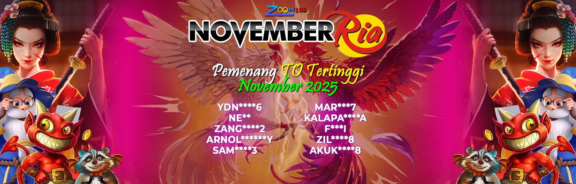 TO TERTINGGI BULAN NOVEMBER ZOOM188