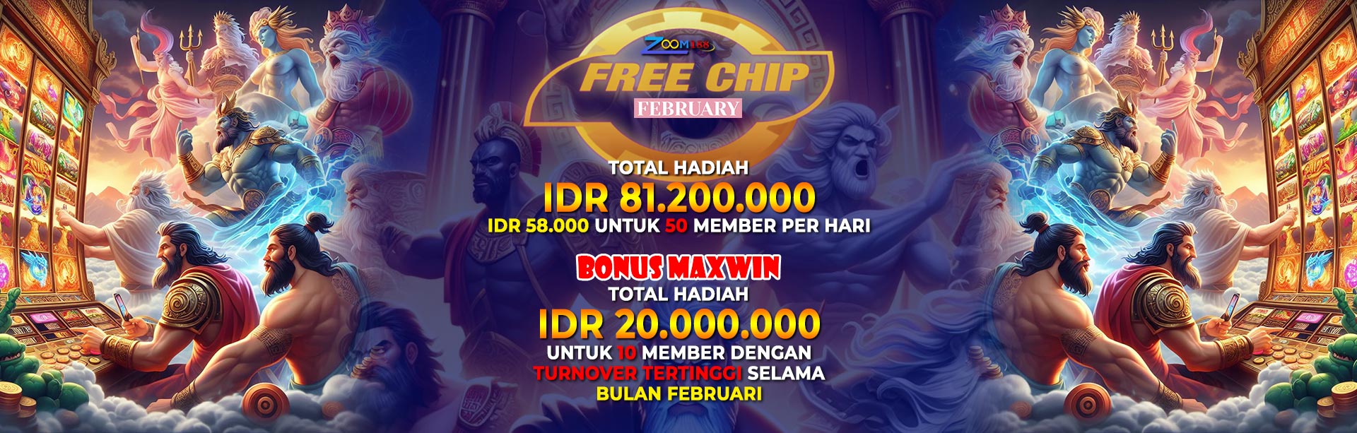 PROMO FREECHIP FEBRUARY ZOOM188