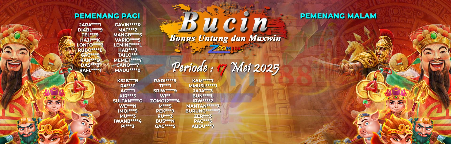 WINNER BONUS BUCIIN ZOOM188