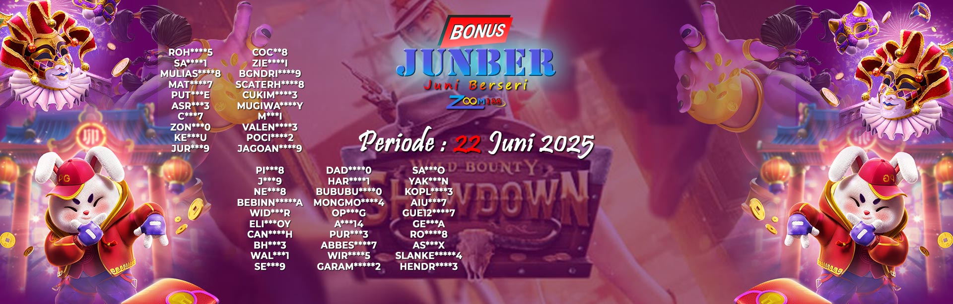 WINNER BONUS JUNBER ZOOM188