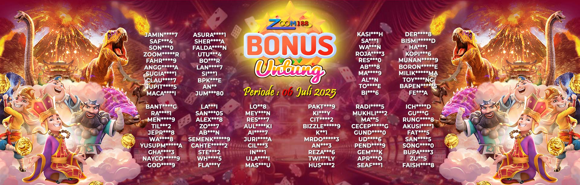 WINNER BONUS UNTUNG ZOOM188