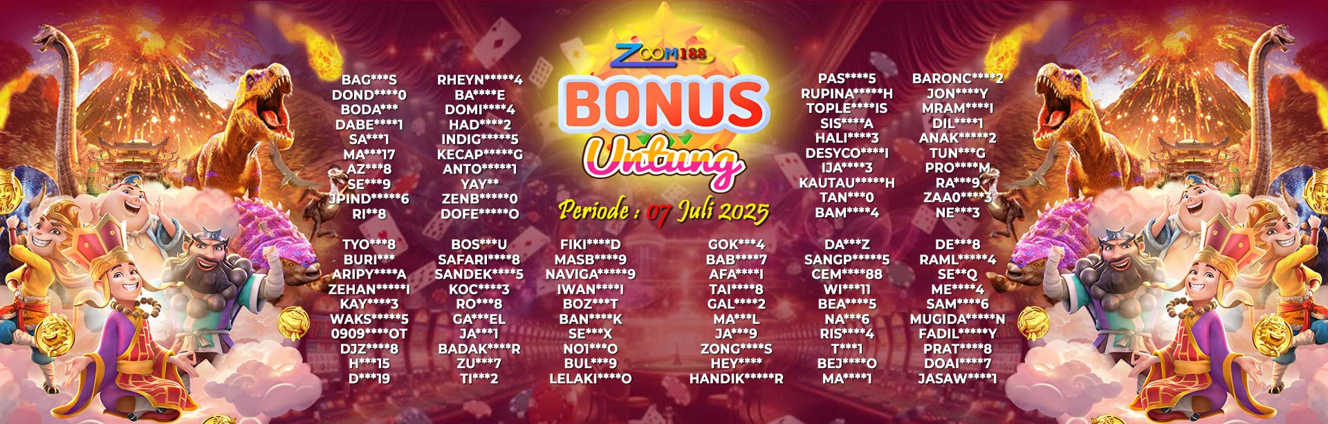 WINNER BONUS UNTUNG ZOOM188