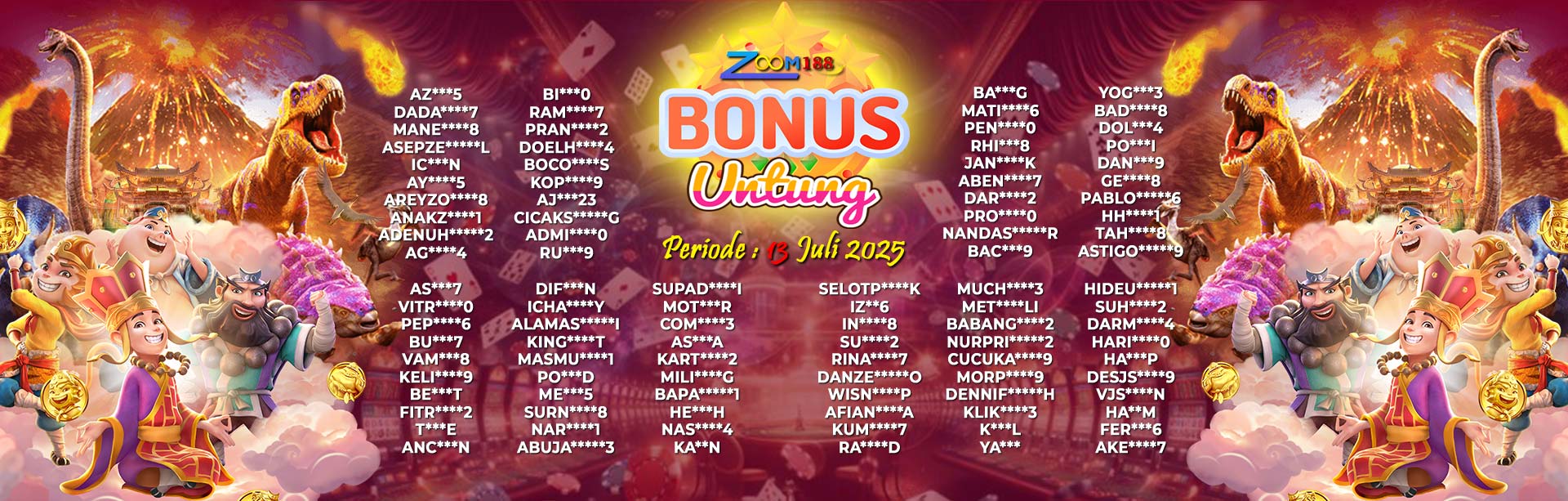 WINNER BONUS UNTUNG ZOOM188