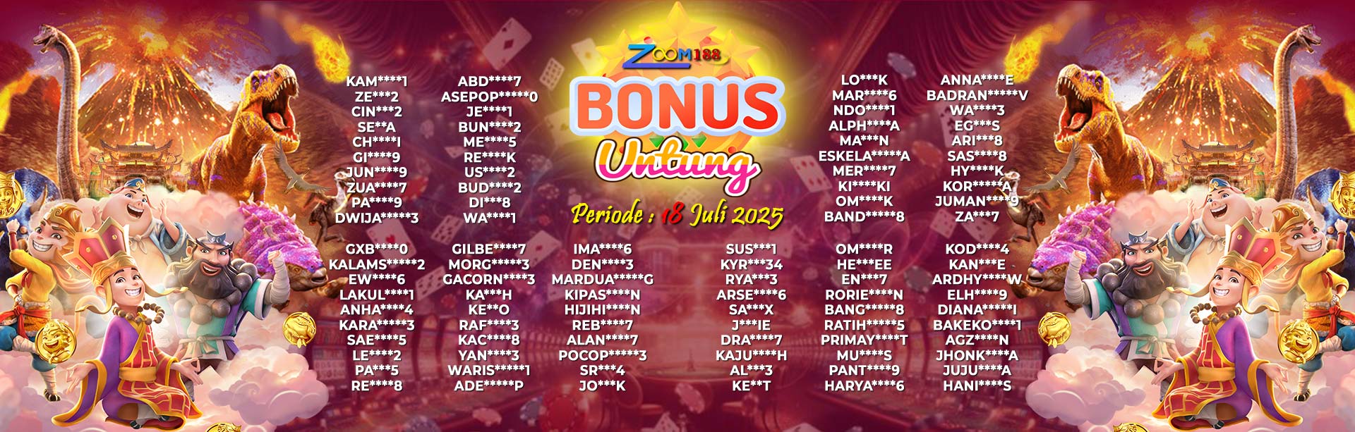 WINNER BONUS UNTUNG ZOOM188