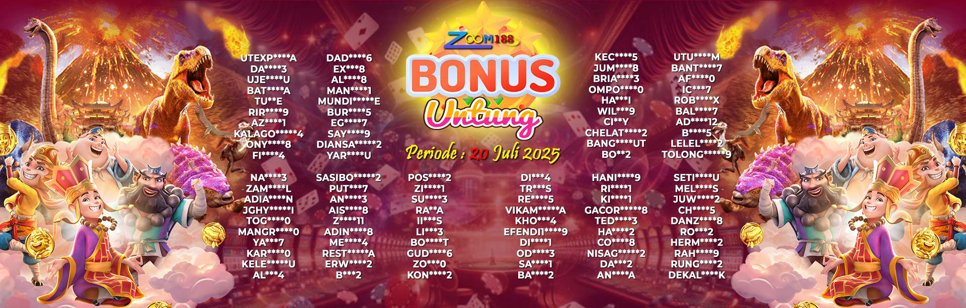 WINNER BONUS UNTUNG ZOOM188