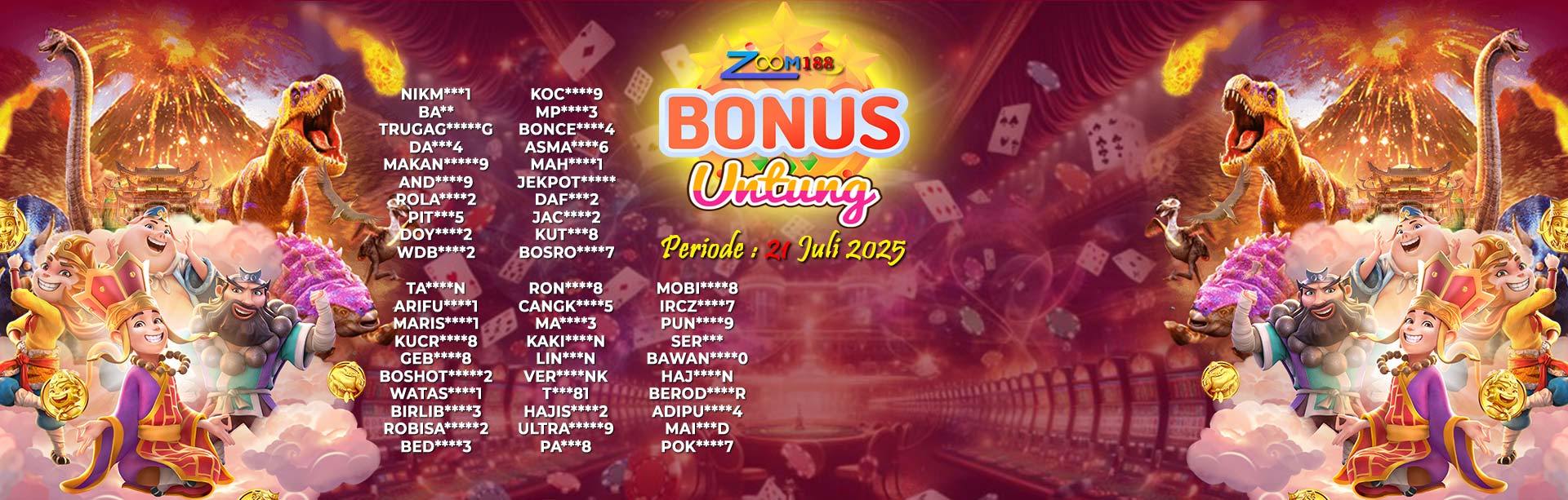 WINNER BONUS UNTUNG ZOOM188