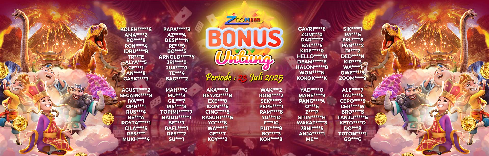 WINNER BONUS UNTUNG ZOOM188