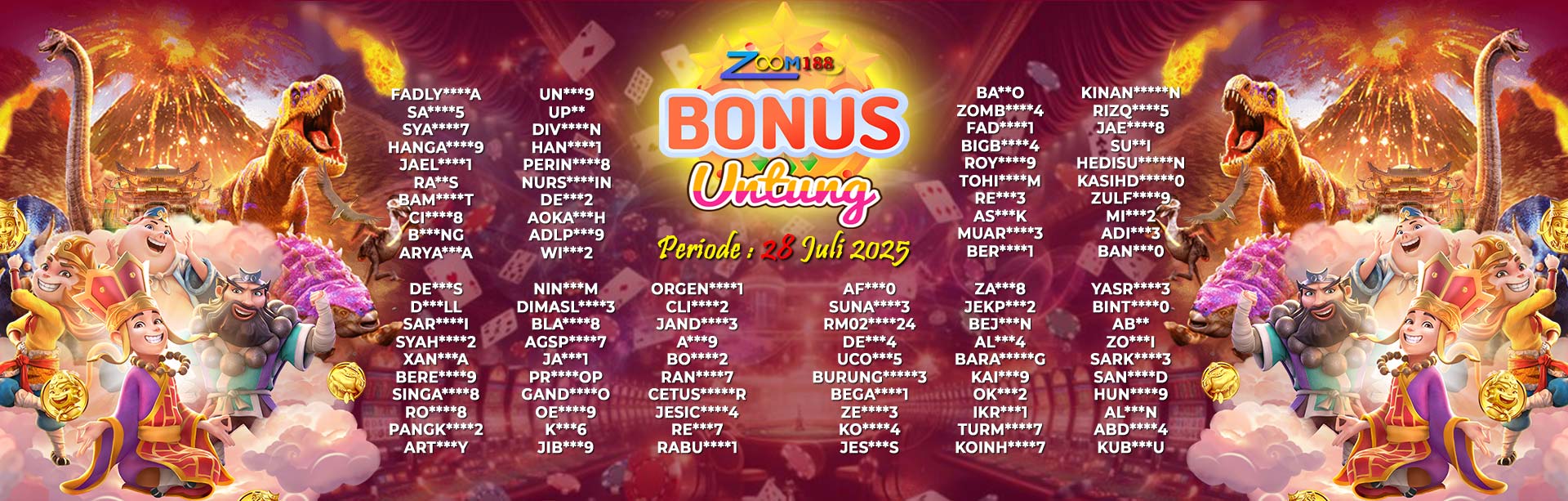 WINNER BONUS UNTUNG ZOOM188