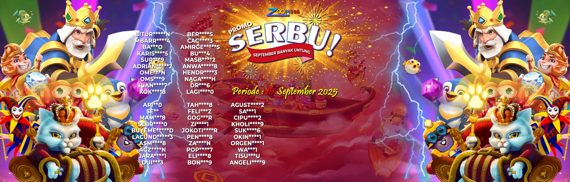 WINNER SEPTEMBER SERBU ZOOM188