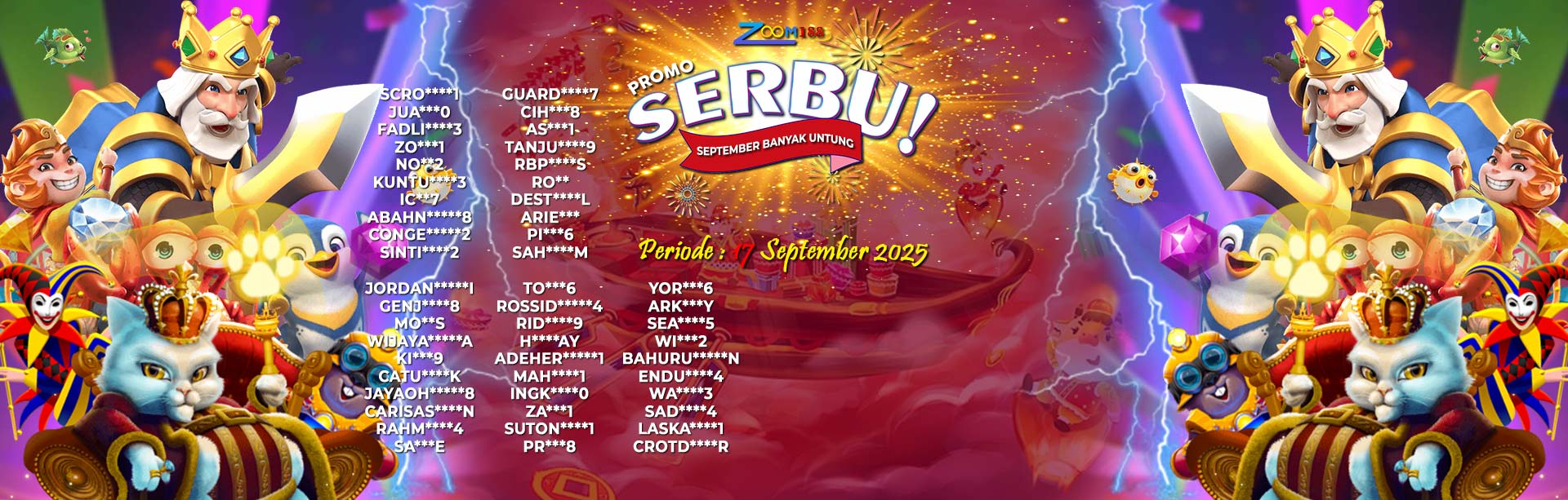 WINNER SEPTEMBER SERBU ZOOM188