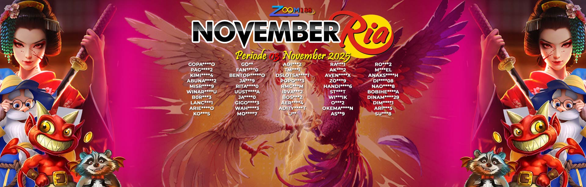 WINNER NOVEMBER RIA ZOOM188