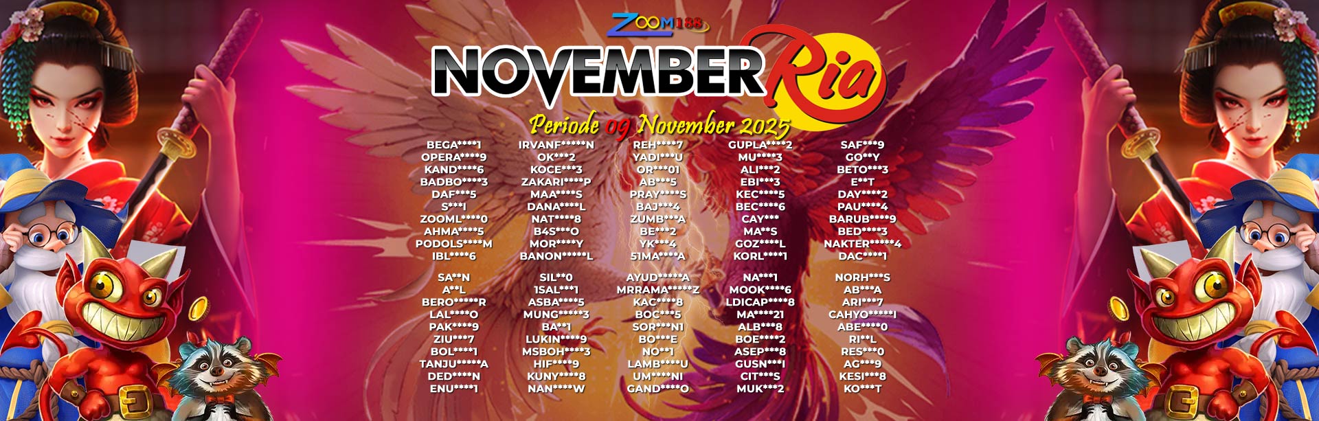 WINNER NOVEMBER RIA ZOOM188