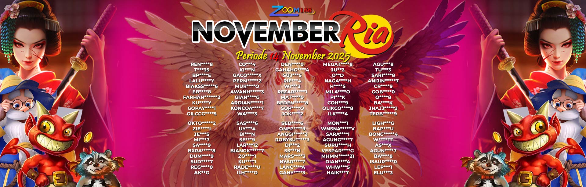 WINNER NOVEMBER RIA ZOOM188