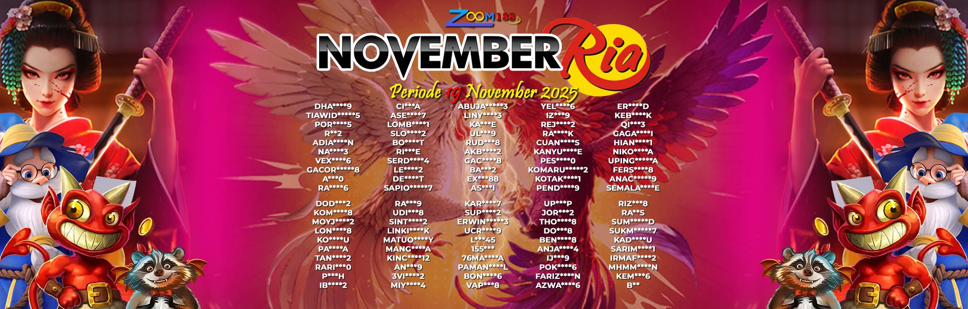 WINNER NOVEMBER RIA ZOOM188