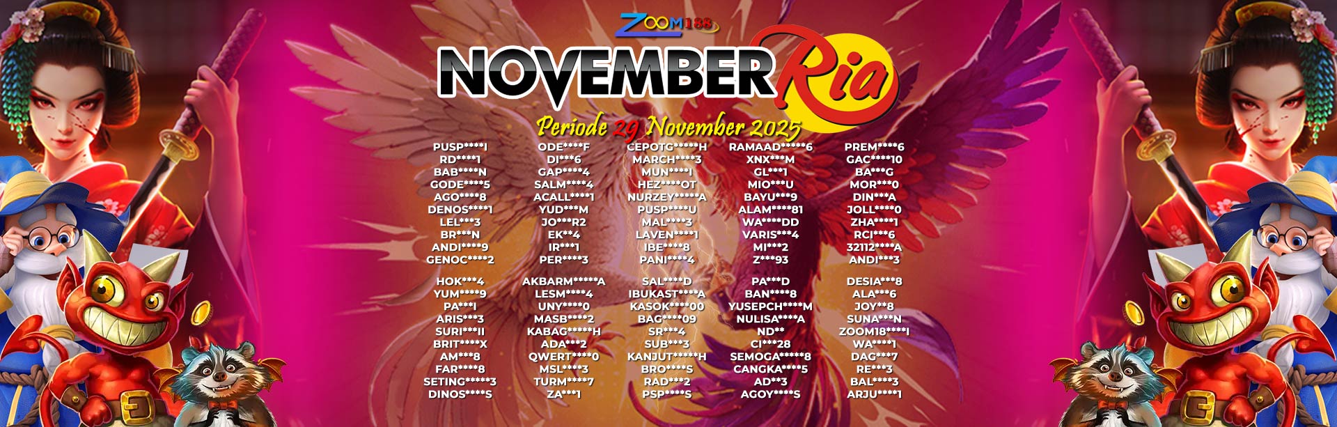 WINNER NOVEMBER RIA ZOOM188