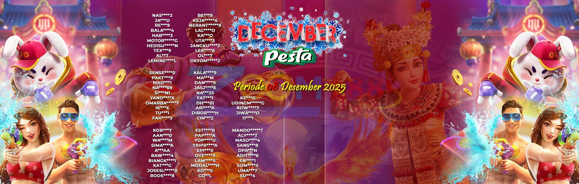 WINNER DECEMBER PESTA ZOOM188