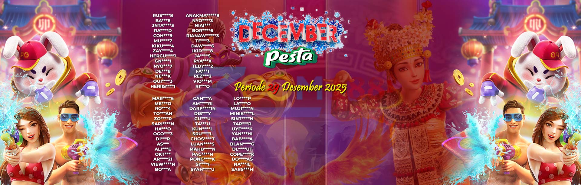 WINNER DECEMBER PESTA ZOOM188