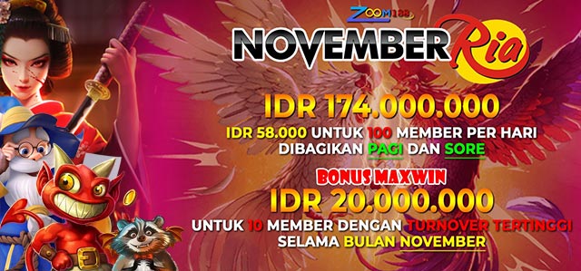 BONUS NOVEMBER RIA ZOOM188