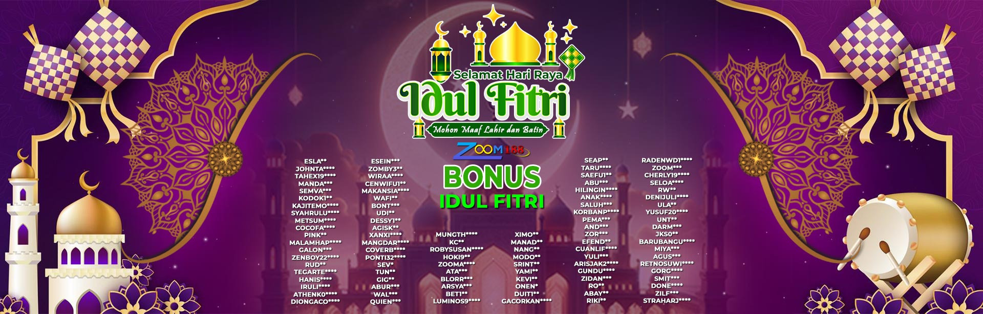 WINNER TAKBIRAN DAN IDUL FITRI ZOOM188