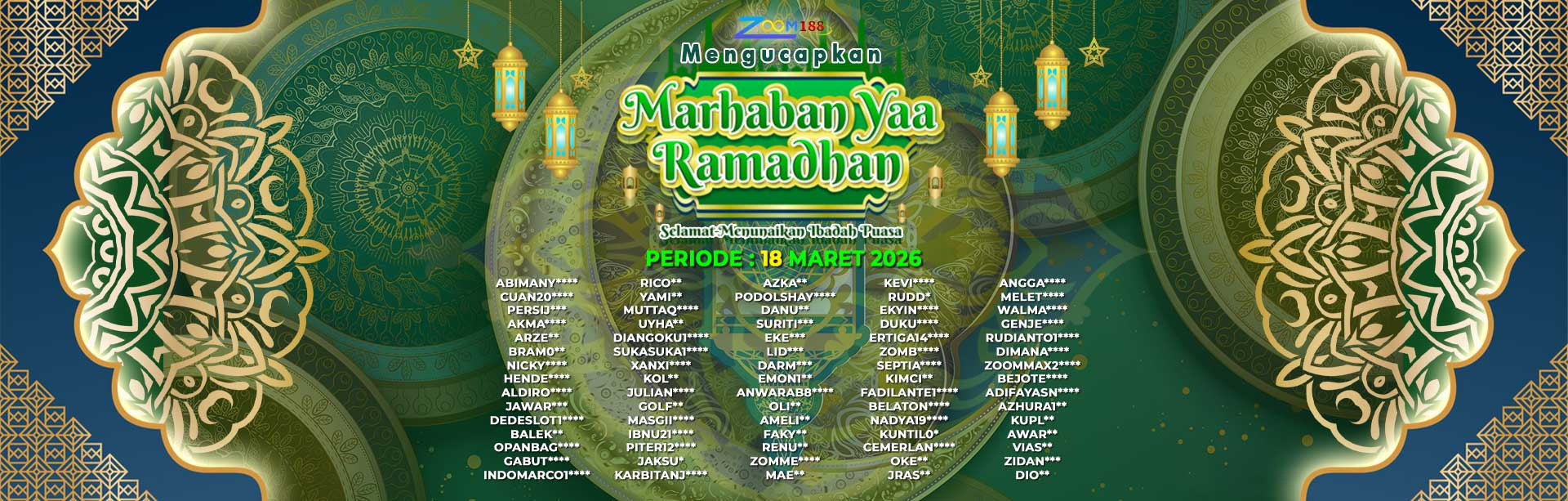 WINNER RAMADHAN ZOOM188