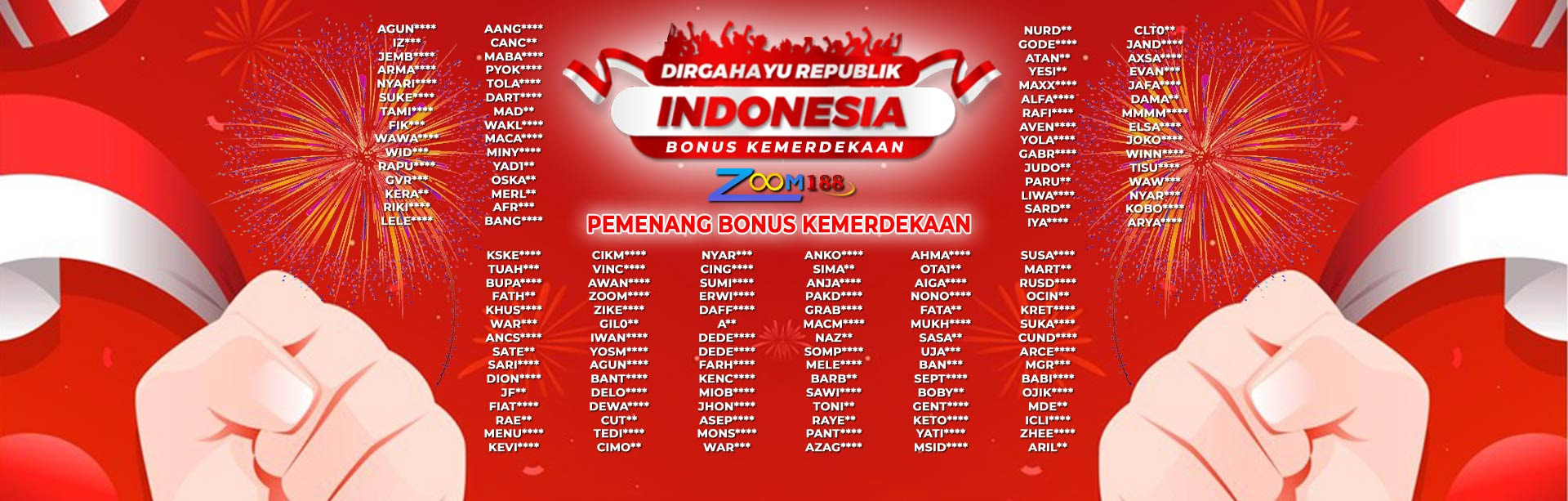 WINNER MERDEKA ZOOM188