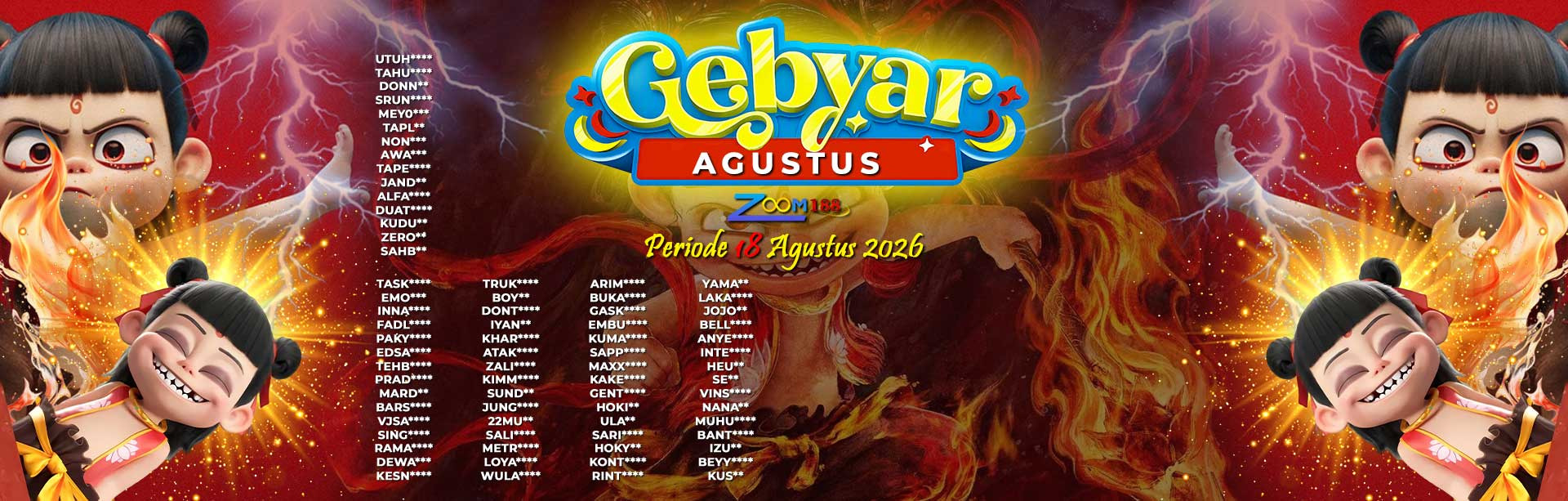 WINNER GEBYAR AGUSTUS ZOOM188